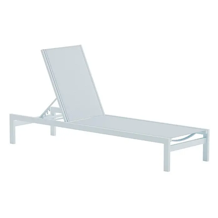 Ebuy24 Gartenliege Copacabana 2er-Set - Hellblau, Textil - Weiße Chaiselongue mit verstellbarer Rückenlehne, ideal zum Entspannen im Freien.