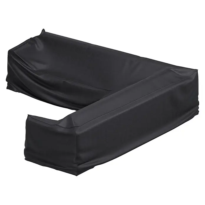 Sunfun Lounge-Set Schutzhülle - L x B x H: 320 x 100 x 85 cm, Kunststoff - Schwarze U-förmige Abdeckung für Outdoor-Möbel aus robustem Stoff.