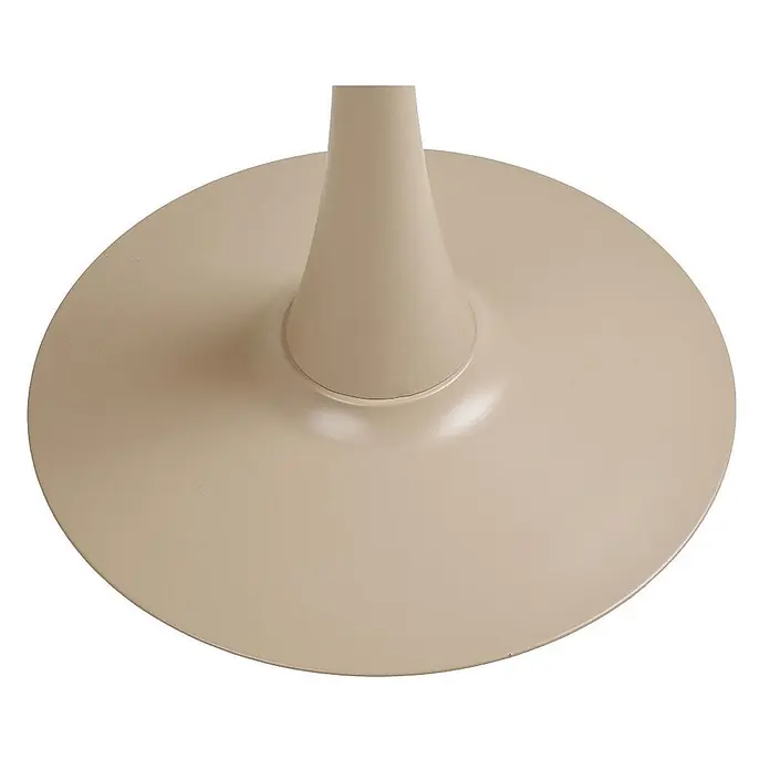 Meja Cafétisch Ø60cm taupe. -  - Beigefarbener konischer Tischfuß mit runder, flacher Basis.