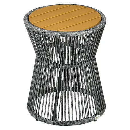 Outsunny  Garten-Beistelltisch rund im Boho-Stil