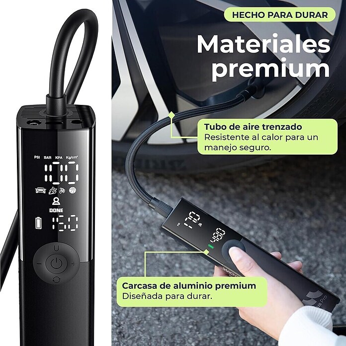 Mini bomba de aire Woowind Ventus Pro (7,4 V, 10,34 bar, Capacidad de bombeo máx.: 22 l/h) | BAUHAUS