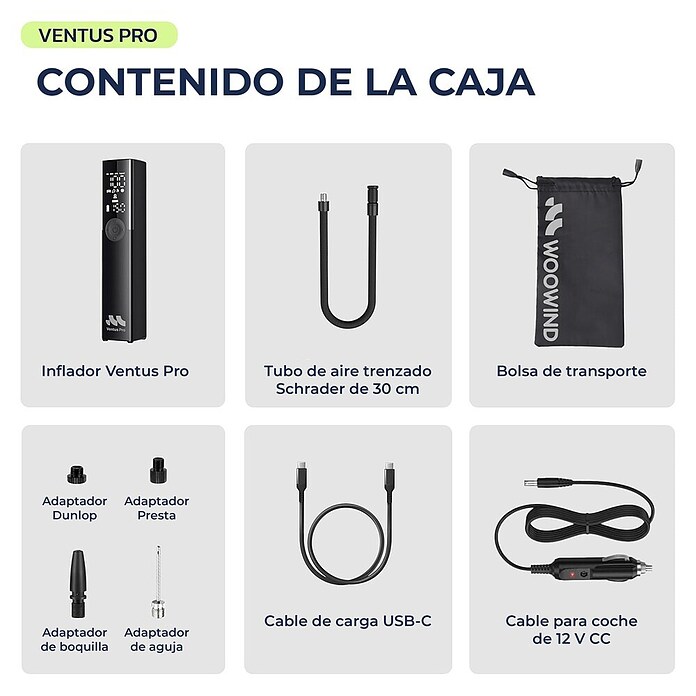 Mini bomba de aire Woowind Ventus Pro (7,4 V, 10,34 bar, Capacidad de bombeo máx.: 22 l/h) | BAUHAUS