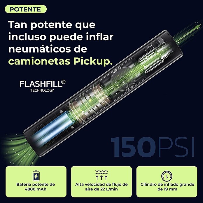 Mini bomba de aire Woowind Ventus Pro (7,4 V, 10,34 bar, Capacidad de bombeo máx.: 22 l/h) | BAUHAUS