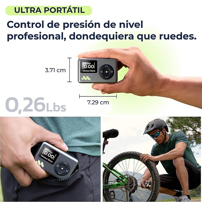 Mini bomba de aire Woowind Ventus Race (7,4 V, 8,27 bar, Capacidad de bombeo máx.: 14 l/h) | BAUHAUS