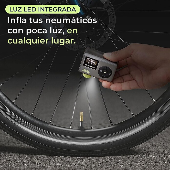 Mini bomba de aire Woowind Ventus Race (7,4 V, 8,27 bar, Capacidad de bombeo máx.: 14 l/h) | BAUHAUS