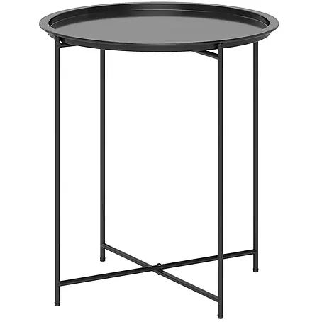 Outsunny  Garten-Beistelltisch rund