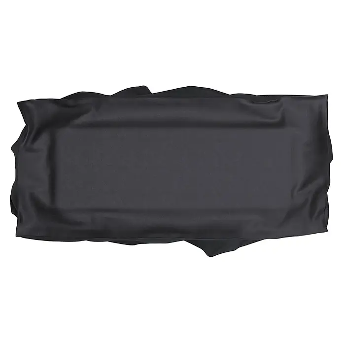 Sunfun Sitzgruppen-Schutzhülle L - L x B x H: 310 x 140 x 85 cm, Polyester, 160 g/m², Schwarz/Anthrazit - Schwarze rechteckige Stoffabdeckung mit leichten Falten.
