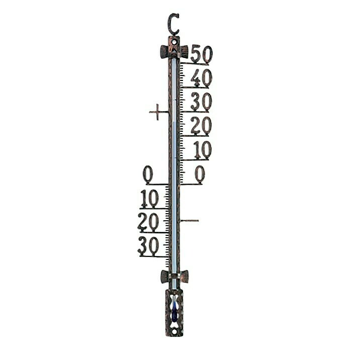 TFA Dostmann Termómetro para exterior (Indicador: Analógico, Altura: 27,5 cm, Metal)