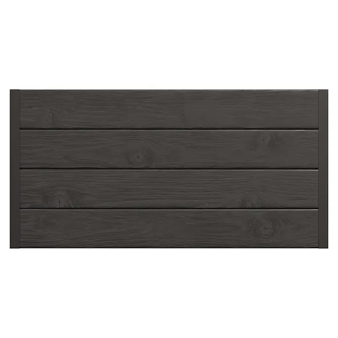 Upyard Hochbeet Gardenbox I-Box - 120 x 80 x 40 cm, Holz, Schwarz - Dunkelgraue Holzzaunplatte mit horizontalen Latten und dunklen Metallpfosten.
