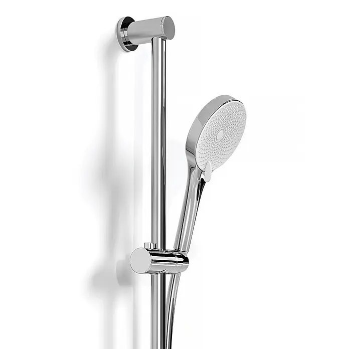 LOMAZOO Duschsystem LMZ-CIELO - Glänzend - Verchromte Handbrause mit verstellbarer Duschstange.