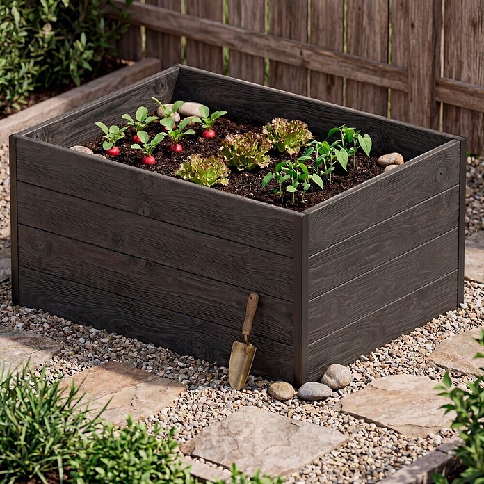 Upyard Huerto I-Box (80 x 60 x 40 cm, Madera, Negro) | BAUHAUS