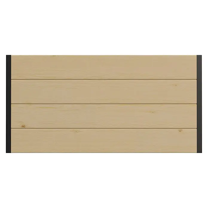 Upyard Hochbeet Gardenbox I-Box - 80 x 60 x 40 cm, Holz, Natur - Helle Holzbretter mit schwarzem Rahmen, geeignet als Schild oder Verkleidung.
