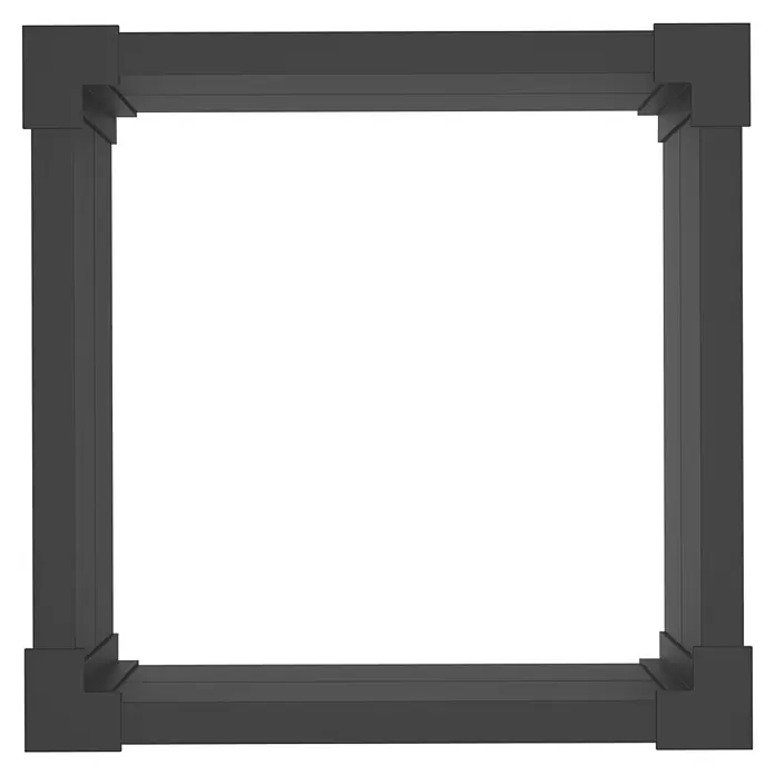 Metzler Hochbeet - 50 x 50 x 50 cm, Stahl, Anthrazit - Dunkelgrauer quadratischer Rahmen mit gestuftem, minimalistischem Profil.