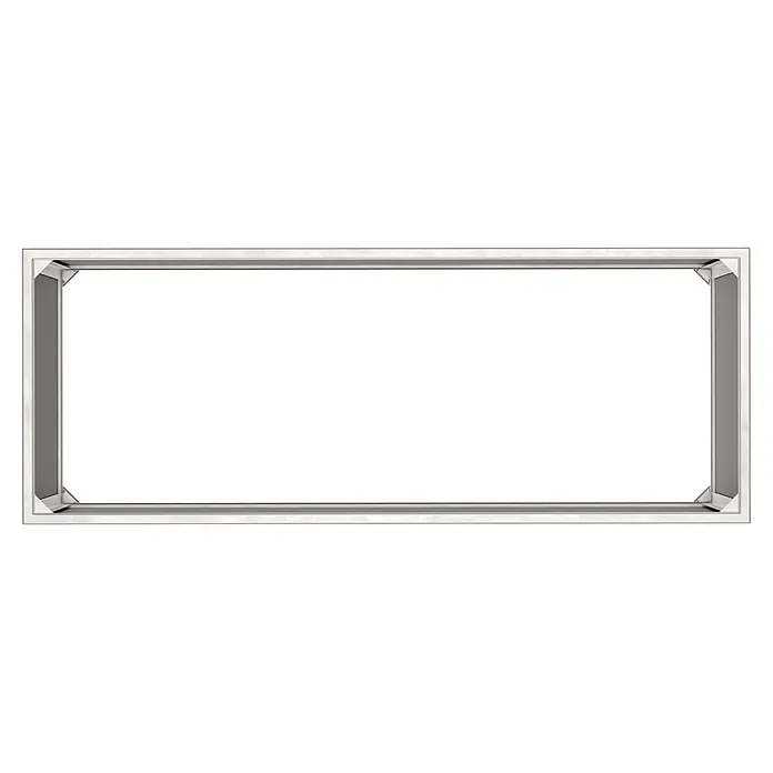 KGT Hochbeet - 1,21 x 0,45 x 0,77 m, Aluminium, Silber - Schlanker, silberner Metallrahmen mit abgewinkelten Ecken, ideal für Bildschirme oder Bilder.