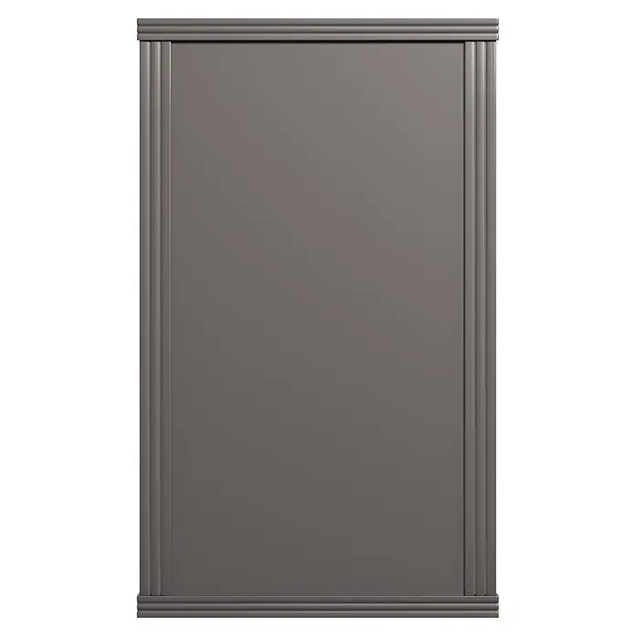 KGT Hochbeet - 1,21 x 0,45 x 0,77 m, Aluminium, Anthrazit - Graues dekoratives Wandpaneel mit vertikalen und horizontalen Leisten.