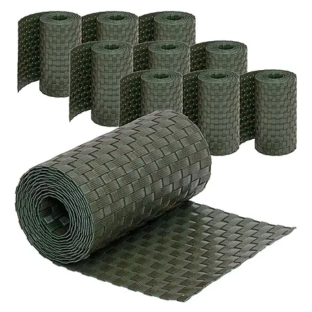 Jardinion  Sichtschutzelement 10x Sichtschutzstreifen 250cm x 19cm x 2,4mm Grün