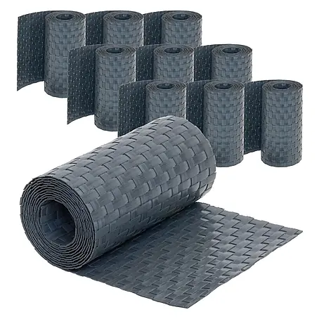 Jardinion  Sichtschutzelement 10x Sichtschutzstreifen 250cm x 19cm x 2,4mm Anthrazit