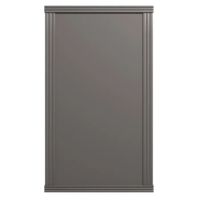 KGT Hochbeet - 2,05 x 0,45 x 0,77 m, Aluminium, Anthrazit - Dunkelgraue rechteckige Wandplatte mit eleganten gerillten Zierleisten.