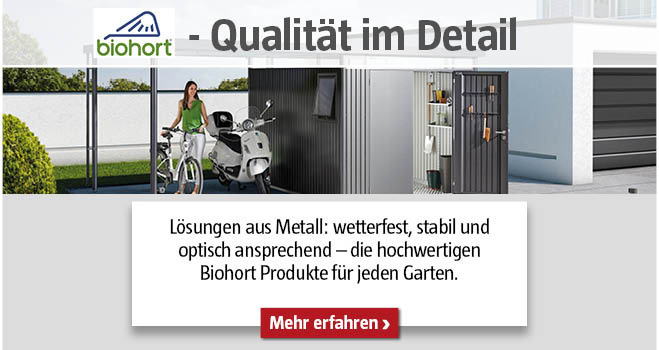 Biohort Gartenhaus mit Dach 