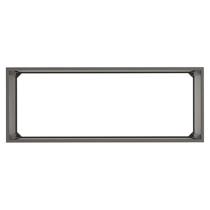 KGT Hochbeet - 1,21 x 0,45 x 0,77 m, Aluminium, Anthrazit - Anthrazitfarbener Metallrahmen, rechteckig, mit sichtbaren Eckverstärkungen.