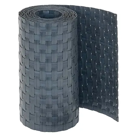 Jardinion  Sichtschutzelement 250cm Sichtschutzstreifen 19cm x 2,4mm Doppelstabmattenzaun Anthrazit