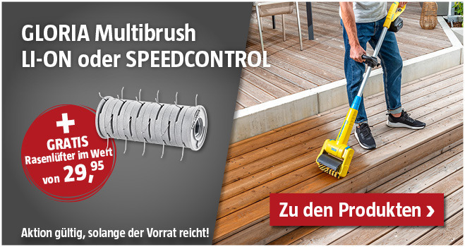 Aktion Gloria Bodenreinigungsbürste mit gratis Rasenlüfter