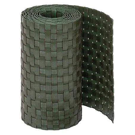 Jardinion  Sichtschutzelement 250cm Sichtschutzstreifen 19cm x 2,4mm Doppelstabmattenzaun Grün