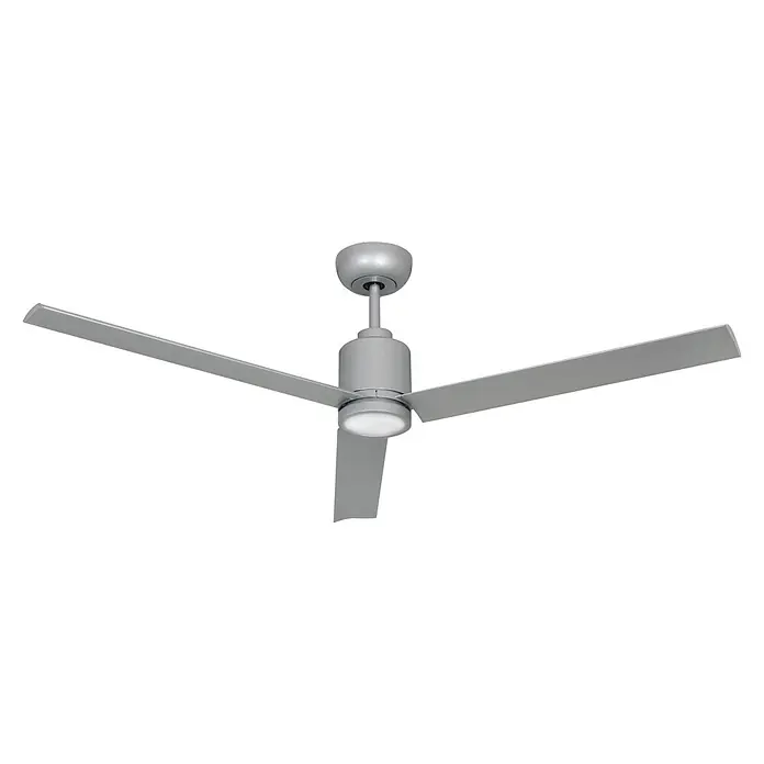 Vam Deckenventilator Outdoor Deckenventilator GARDEN LED silber 132 cm - SILBER, 1.320 mm, 31 W - Schlanker, silberner Deckenventilator mit drei Flügeln und integrierter LED-Beleuchtung.