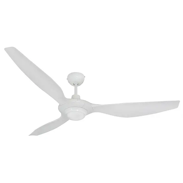 Vam Deckenventilator Outdoor Deckenventilator SLIM mit LED weiß 157 cm - WEIß, 1.570 mm, 37 W - Weißer dreiflügeliger Deckenventilator mit integriertem LED-Licht.