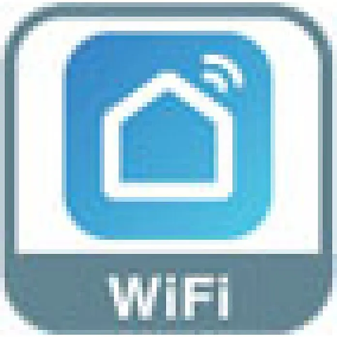 Vam Deckenventilator Outdoor Deckenventilator GARDEN silber 132 cm - SILBER, 1.320 mm, 31 W - Blaues Smart-Home-Symbol mit weißem Haus, WLAN-Wellen und „WIFI“-Text. Stellt Smart-Home-Konnektivität dar.