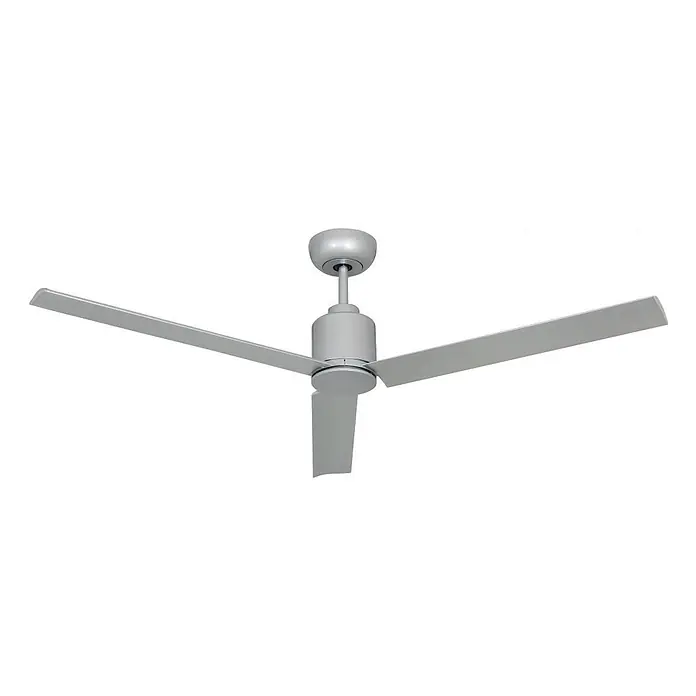 Vam Deckenventilator Outdoor Deckenventilator GARDEN silber 132 cm - SILBER, 1.320 mm, 31 W - Moderner silbergrauer Deckenventilator mit drei stromlinienförmigen Flügeln und Metallic-Finish.