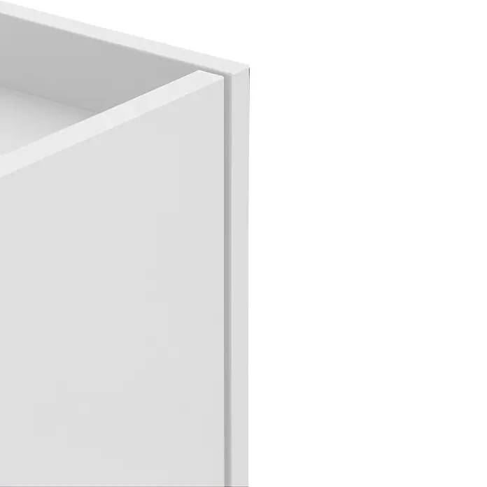 Schildmeyer Highboard Avio - B x T x H: 302 mm x 234 cm x 1.061 mm, Mattweiß - Ein offener, weißer Schubkasten als Teil eines Möbelstücks.