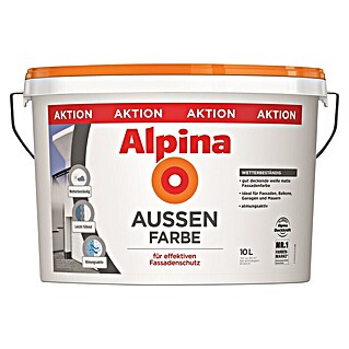 Alpina Dispersionsfassadenfarbe (Weiß, 10 l, Matt)
