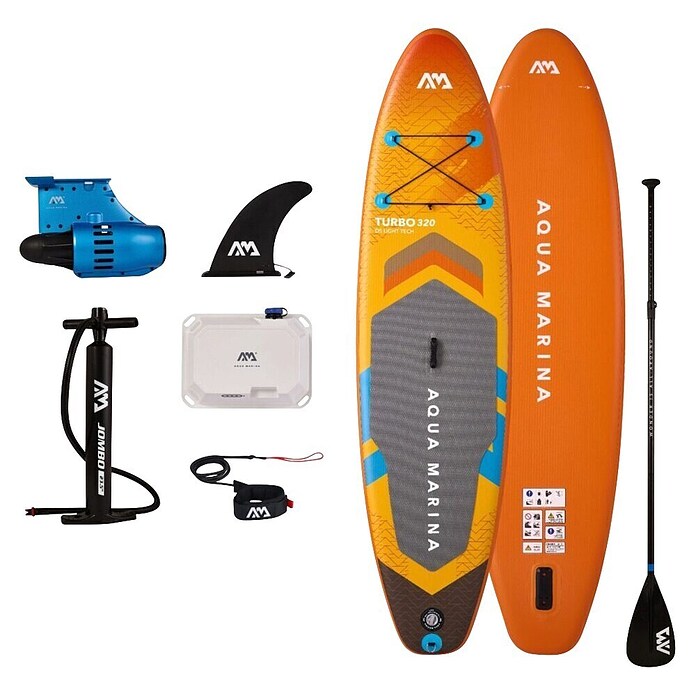 Aqua Marina Set SUP daska s priborom Turbo 320  (D x Š x V: 320 x 81 x 15 cm, Tirkizno-siva, Nosiva sila: 140 kg) | BAUHAUS