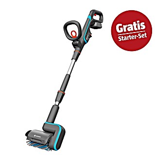 Gardena Power for All 18V Maschinenpaket Ready-to-Use-Set (Akku-Reinigungsbürste AquaBrush Patio 03/18V, 18V, 2,5 Ah Akku & Ladegerät)