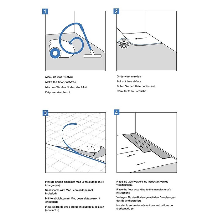 Maclean Ondervloer pvc IsoSono (9 m², Dikte: 1,3 mm) | BAUHAUS