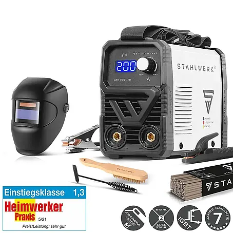STAHLWERK  Elektrodenschweißgerät ARC 200 MD - DC Vollausstattung