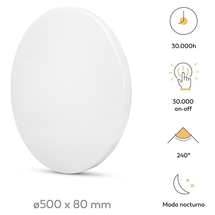 Garza Plafón LED Bowie (60 W, Blanco, 50 cm, Blanco neutro) | BAUHAUS