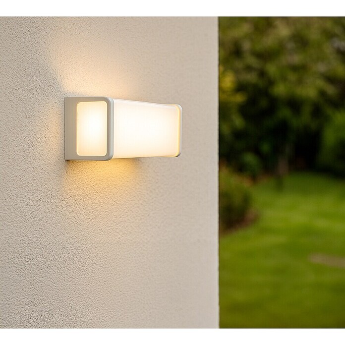 Garza Aplique exterior LED Tena (9 W, 8 x 8,5 x 24 cm, Blanco, IP65) | BAUHAUS
