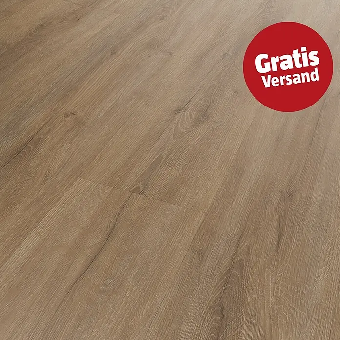 b!design Vinylboden Rigid Maxi - Columbia Eiche, Landhausdiele, 1.220 x 228 x 4,8 mm - Hellbrauner Laminatboden mit realistischer Holzmaserung.