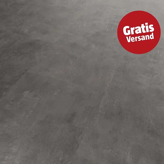 b!design Vinylboden SPC - Barolo, Fliese, 609,6 x 304,8 x 4 mm - Dunkelgrauer, strukturierter Fußboden mit dezenten Farbnuancen.