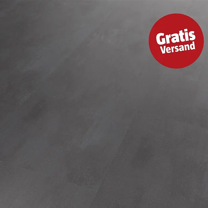 Star Clic Vinylboden Stone - Sizilien, Fliese, 605 x 304,8 x 4,2 mm - Dunkelgrauer strukturierter Bodenbelag.
