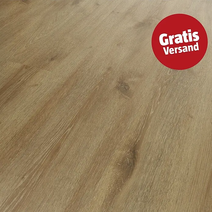 Vinylboden Sly XXL - Cansington Oak, Landhausdiele, 1.510 x 300 x 7 mm - Heller Holzoptik-Bodenbelag mit natürlicher Maserung und Ästen.