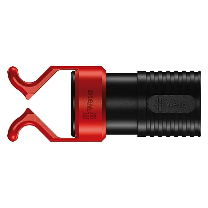 Wera Schraubkralle 1441 - Durchmesser: 4,5 mm - 6 mm - Wera Werkzeughalter mit roten Haltearmen und schwarzem Griff. Der Werkzeughalter ist ideal für die sichere Aufbewahrung von Werkzeugen.