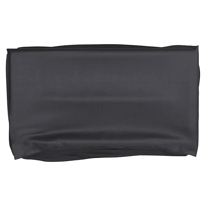 Sunfun Hollywoodschaukel-Schutzhülle - L x B x H: 240 x 140 x 170 cm, Polyester, 160 g/m², Schwarz - Dunkelgrauer rechteckiger Kissenbezug aus Webstoff mit leichter Faltenbildung.
