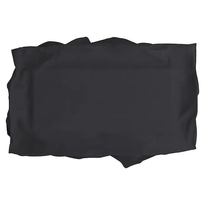 Sunfun Sitzgruppen-Schutzhülle M - L x B x H: 250 x 140 x 85 cm, Polyester, 160 g/m², Schwarz/Anthrazit - Dunkelgraues rechteckiges Stoffstück mit feiner Textur und weichen Falten.