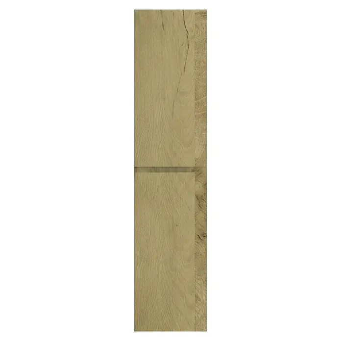 Camargue Armario colgante de baño Módena - Nogal - Panel de madera clara natural con veta visible y línea de junta horizontal.