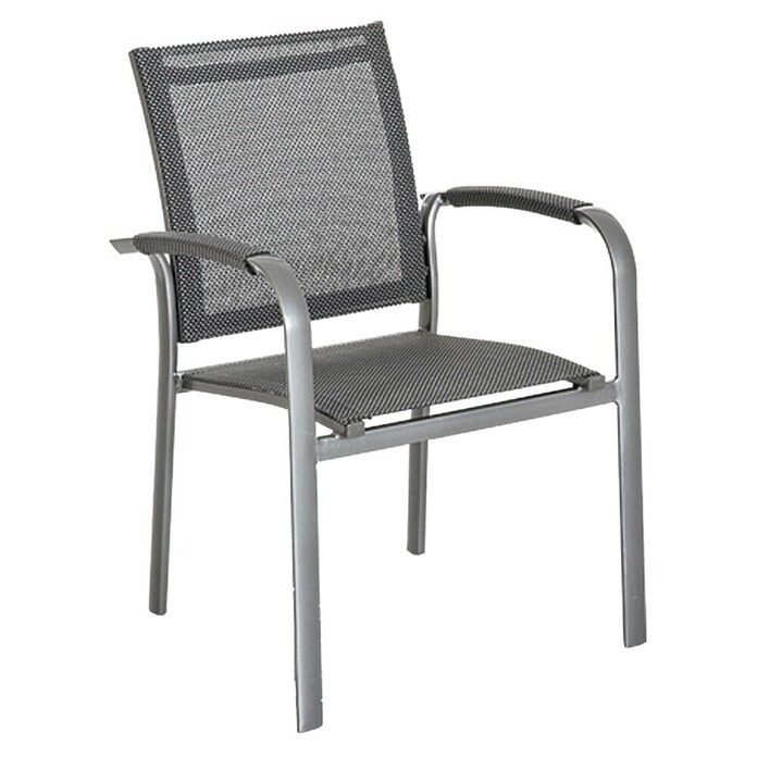Sunfun Maja Silla apilable (Ancho: 59,5 cm, Antracita)