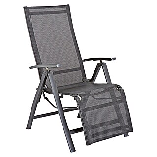 Sunfun Maja Vrtni naslanjač (Nastavljivo naslonjalo, Antracitne barve, Š x G x V: 61 x 69 x 111 cm)