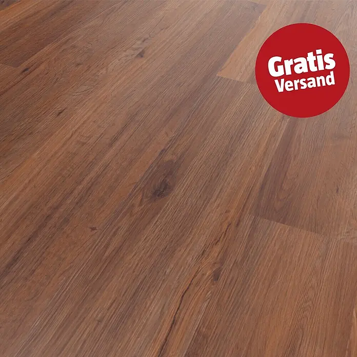 b!design Vinylboden SPC - Eiche Avignon, Landhausdiele, 1.220 x 182 x 4,3 mm - Brauner Holzboden mit sichtbarer Maserung.